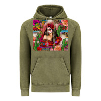 Vintage Olive mexico girl serape Vintage Hoodie - Zillion Design Studio
