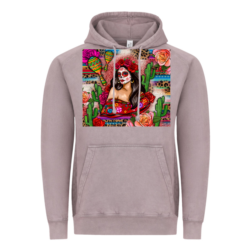 Mexico Girl Serape Vintage Hoodie by Zillion Design Studio | Teevron