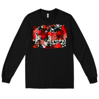 Black western red cowhide winter background Long Sleeve Tee - AdoDesignShop