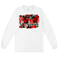 White western red cowhide winter background Long Sleeve Tee - AdoDesignShop
