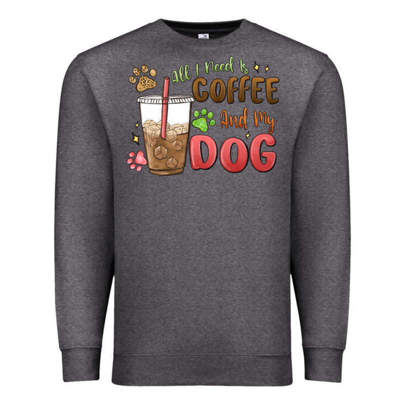 All I Need Is Coffee And My Dog Premium Sweatshirt by MaliasSmallBusiness | Teevron