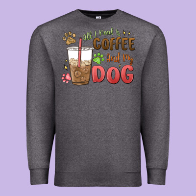 All I Need Is Coffee And My Dog Premium Sweatshirt Designed By Maliassmallbusiness