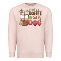 Pale Pink all i need is coffee and my dog Premium Sweatshirt - MaliasSmallBusiness