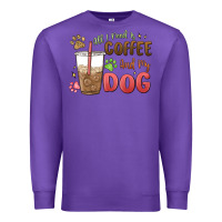 Purple all i need is coffee and my dog Premium Sweatshirt - MaliasSmallBusiness