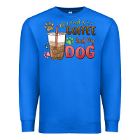 True Royal all i need is coffee and my dog Premium Sweatshirt - MaliasSmallBusiness