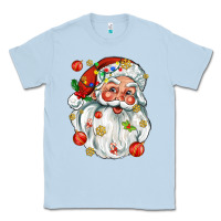 Dusty Blue santa with little christmas Classic Tee - AdoDesignShop