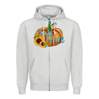 Dove Grey fall y'all pumpkin Zipper Hoodie - JahusDesignShop