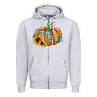 Heather Grey fall y'all pumpkin Zipper Hoodie - JahusDesignShop