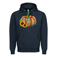 Navy fall y'all pumpkin Zipper Hoodie - JahusDesignShop