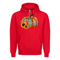 Red fall y'all pumpkin Zipper Hoodie - JahusDesignShop