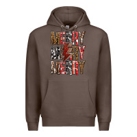 Coffee Merry Merry Merry Christmas Lightning Bolt Premium Hoodie - BundleAndBundleShop