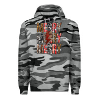 Slate Camo Merry Merry Merry Christmas Lightning Bolt Premium Hoodie - BundleAndBundleShop