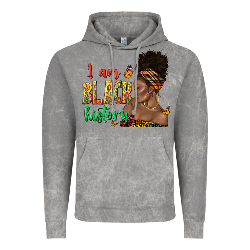 I Am Black History Afro Black Woman Juneteenth Vintage Hoodie by texasbilliewilder | Teevron