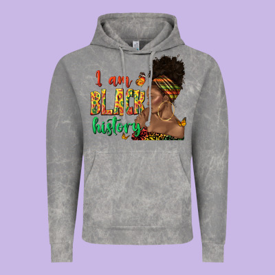 Vintage Hoodie i am black history afro black woman juneteenth
