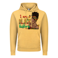 Vintage Mustard i am black history afro black woman juneteenth Vintage Hoodie - texasbilliewilder
