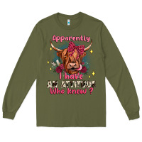 Army Green apparently i have an attitude who knew Long Sleeve Tee - JahusDesignShop