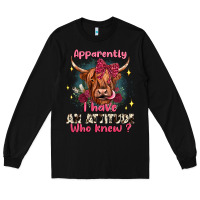 Black apparently i have an attitude who knew Long Sleeve Tee - JahusDesignShop