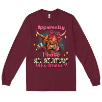Burgundy apparently i have an attitude who knew Long Sleeve Tee - JahusDesignShop