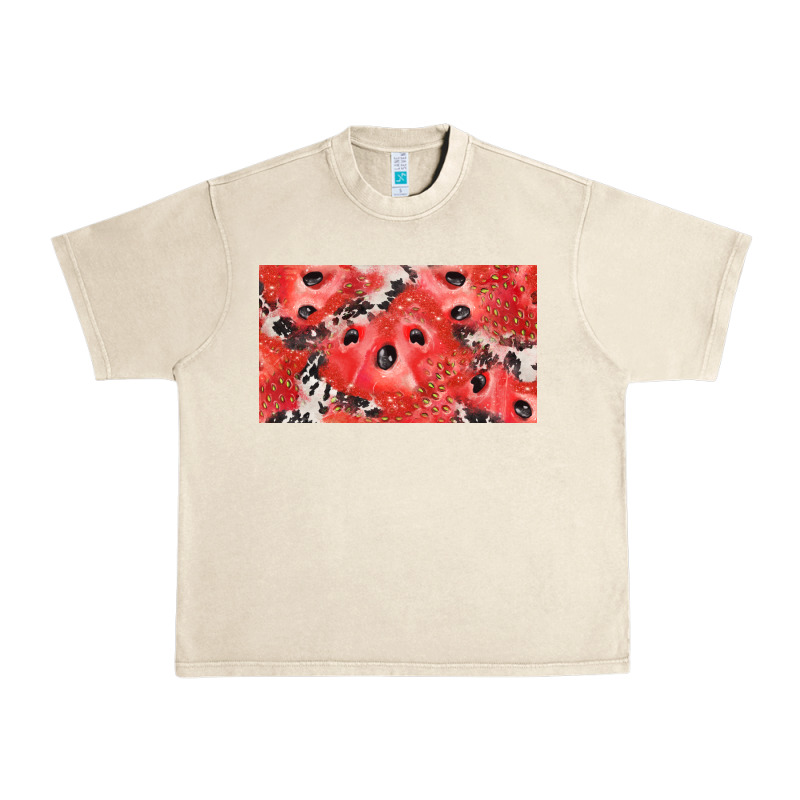 Watermelon Strawberry Cowhide Cup Urban Heavy Tee by BarkalooDesign | Teevron