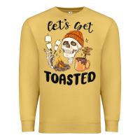 Antique Gold let's get toasted camping Premium Sweatshirt - MaliasSmallBusiness