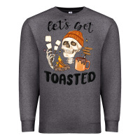 Charcoal Heather let's get toasted camping Premium Sweatshirt - MaliasSmallBusiness