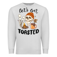 Dove Grey let's get toasted camping Premium Sweatshirt - MaliasSmallBusiness