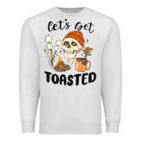 Oatmeal Heather let's get toasted camping Premium Sweatshirt - MaliasSmallBusiness