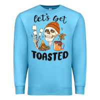 Ocean Blue let's get toasted camping Premium Sweatshirt - MaliasSmallBusiness