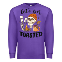 Purple let's get toasted camping Premium Sweatshirt - MaliasSmallBusiness