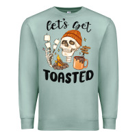 Seafoam let's get toasted camping Premium Sweatshirt - MaliasSmallBusiness