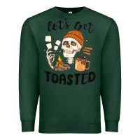 Sports Green let's get toasted camping Premium Sweatshirt - MaliasSmallBusiness