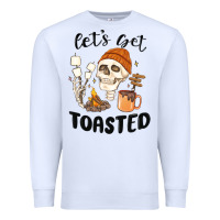 White let's get toasted camping Premium Sweatshirt - MaliasSmallBusiness
