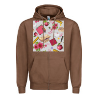 Chestnut back to school  seamless pattern Zipper Hoodie - BundleAndBundleShop