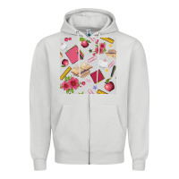 Dove Grey back to school  seamless pattern Zipper Hoodie - BundleAndBundleShop