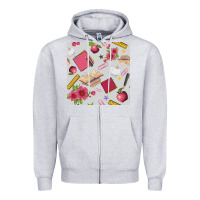 Heather Grey back to school  seamless pattern Zipper Hoodie - BundleAndBundleShop