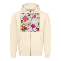 Sandshell back to school  seamless pattern Zipper Hoodie - BundleAndBundleShop