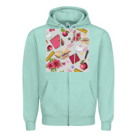 Seafoam back to school  seamless pattern Zipper Hoodie - BundleAndBundleShop