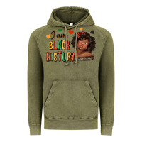 Vintage Olive i am black history afro girl Vintage Hoodie - texasbilliewilder