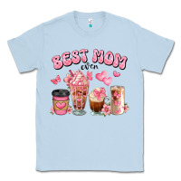 Dusty Blue best mom ever floral coffee cups Classic Tee - JahusDesignShop