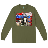 Army Green red white moo Long Sleeve Tee - AdoDesignShop