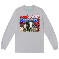 Moon Dust red white moo Long Sleeve Tee - AdoDesignShop