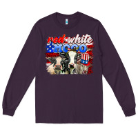 Plum red white moo Long Sleeve Tee - AdoDesignShop