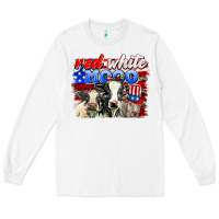 White red white moo Long Sleeve Tee - AdoDesignShop