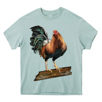 Arona american game rooster standing Heavy Core Tee - LillyAllenDesigns