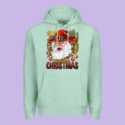 Cowboy Christmas Santa Premium Hoodie Designed By Bundleandbundleshop