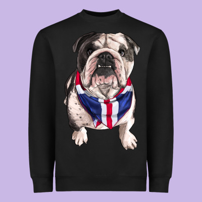 English Bulldog Heavyweight Sweatshirt Designed By Ranaportraitstore