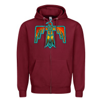 Burgundy thunderbird Zipper Hoodie - JahusDesignShop