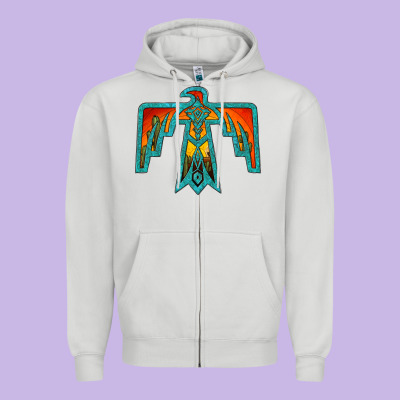 Thunderbird Zipper Hoodie Designed By Jahusdesignshop