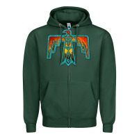 Sports Green thunderbird Zipper Hoodie - JahusDesignShop