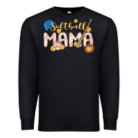 Black softball MAMA Premium Sweatshirt - MaliasSmallBusiness